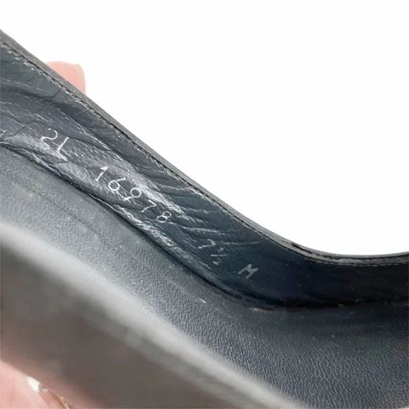 Stuart Weitzman Leather Platform Slingback Pumps Heels 7.5 - Picture 6 of 9